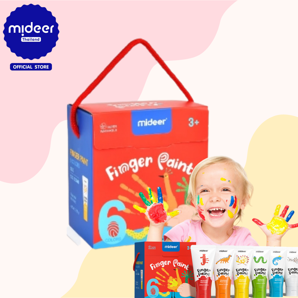 Mideer มิเดียร์ Finger Paint  สีสำหรับเพ้นท์ศิลปะจากฝ่ามือ