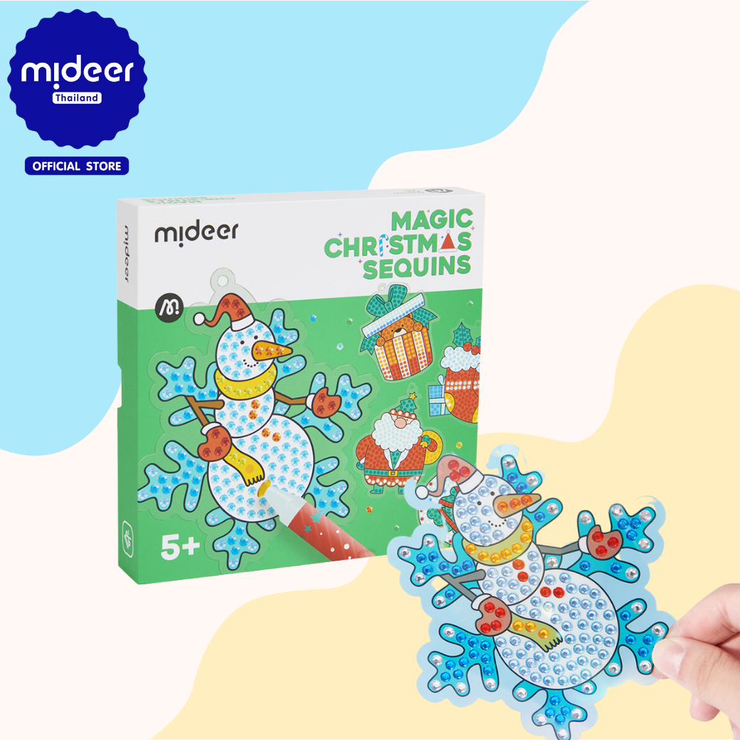 Mideer มิเดียร์ Magic Christmas Sequins ครอสติสคริสตัล ลายคริสมาสต์