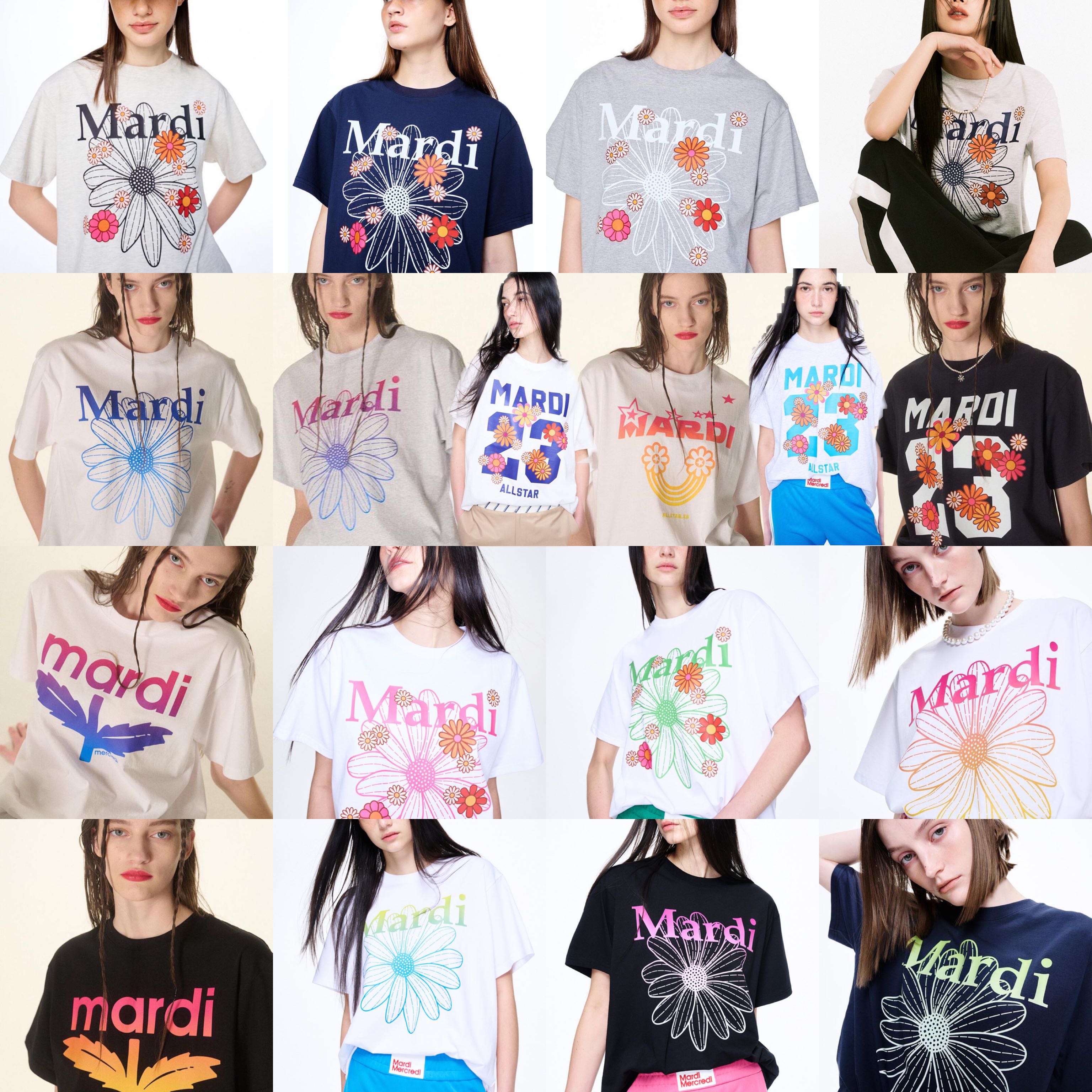 [PREORDER] MARDI MERCREDI TSHIRT FLOWERMARDI ค่าส่ง 50 แฟลช