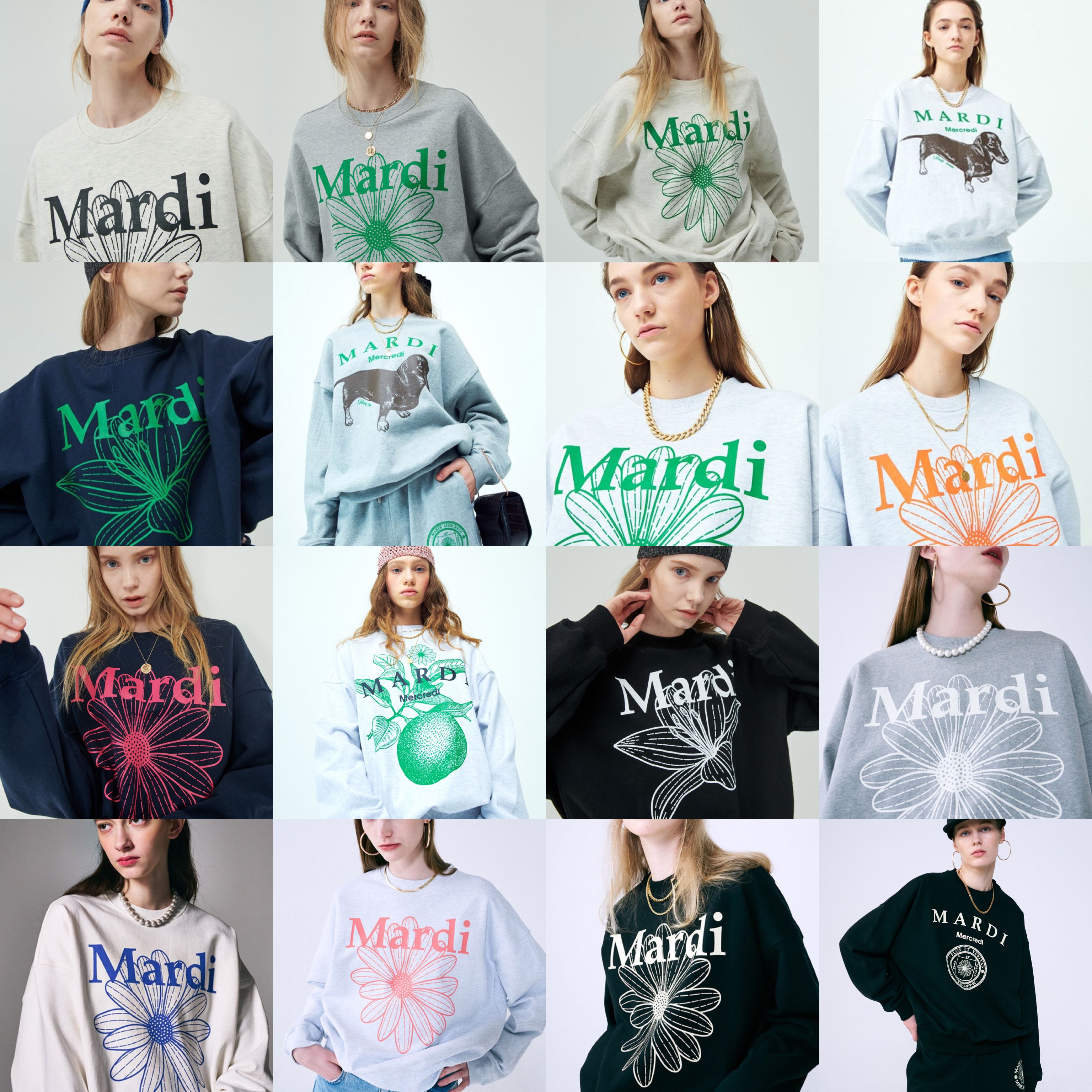 [PREORDER] MARDI MERCREDI  SWEATSHIRT FLOWERMARDI ค่าส่ง 60 แฟลช