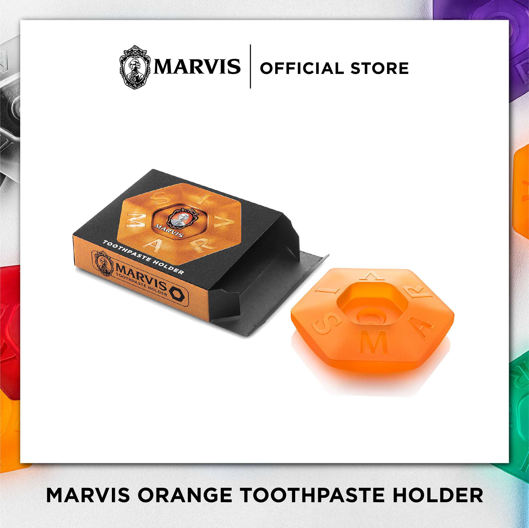 MARVIS ORANGE TOOTHPASTE HOLDER / แท่นวางยาสีฟันมาร์วิส (สีส้ม)