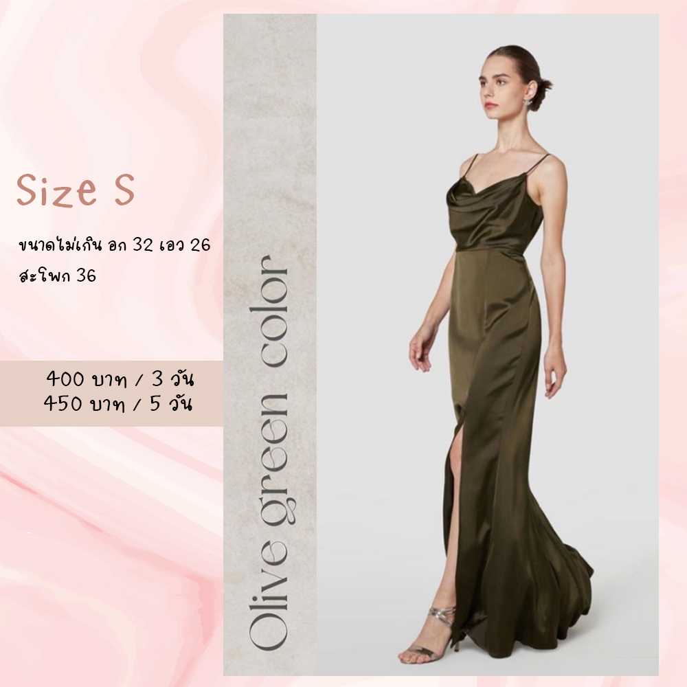 Forever dress สีเขียว เข้ม Size M pjbridemaid
