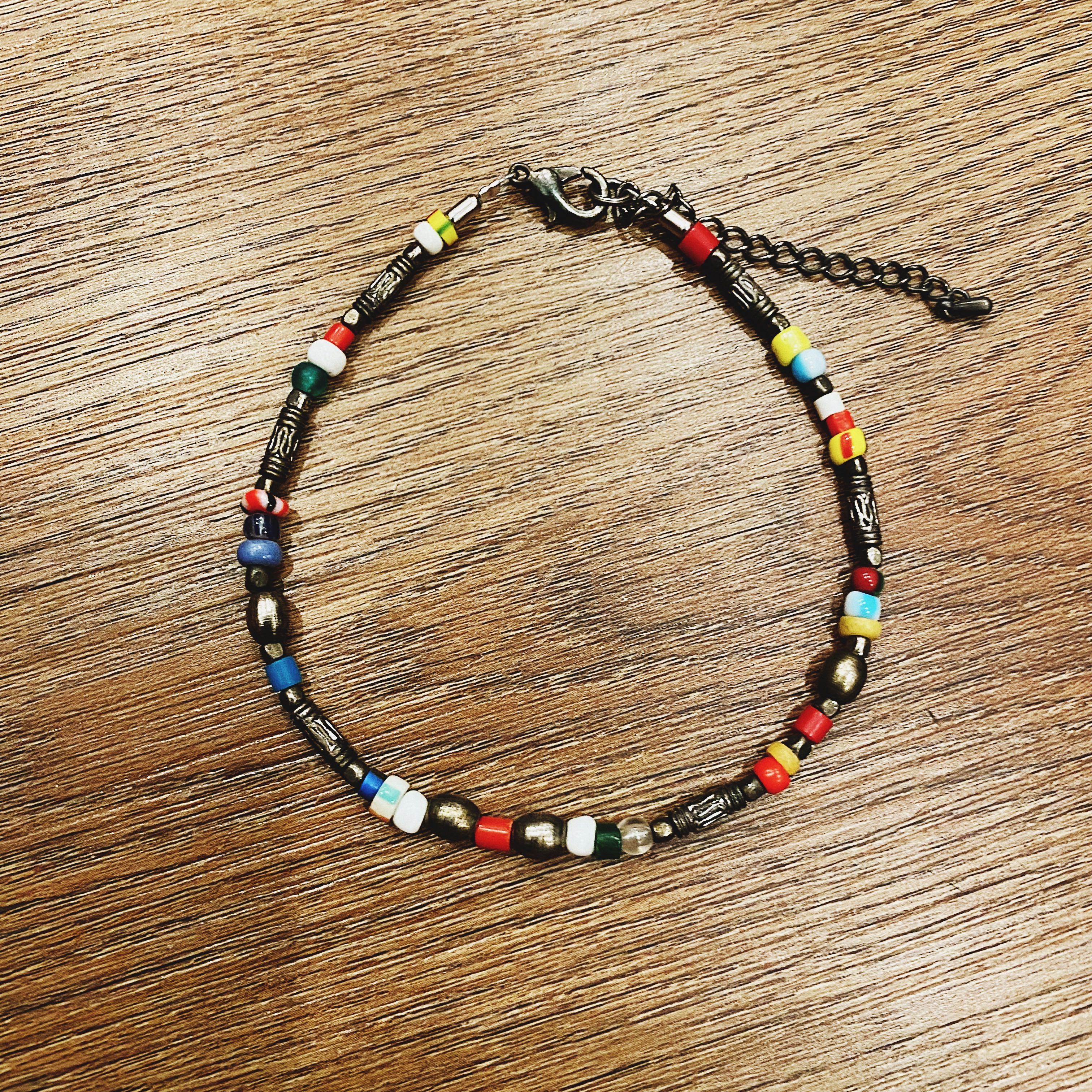 Handmade African Bead Anklet 