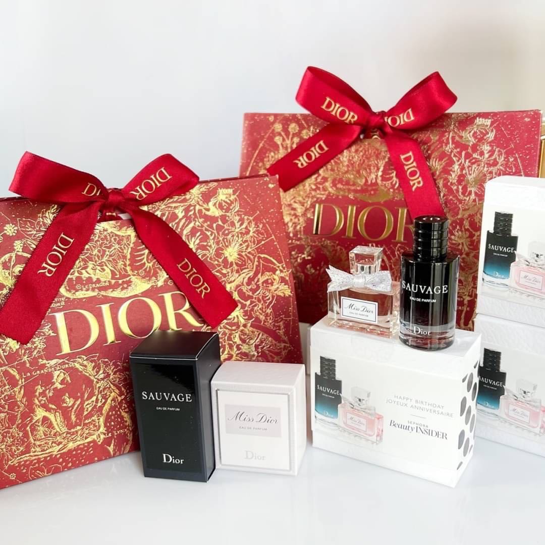 Dior Fragrance Sephora Birthday Gift Set : เซ็ทถุง Limited - แดงทอง