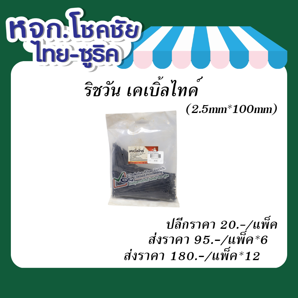 ริชวัน   เคเบิ้ลไทค์  (2.5mm  100mm)