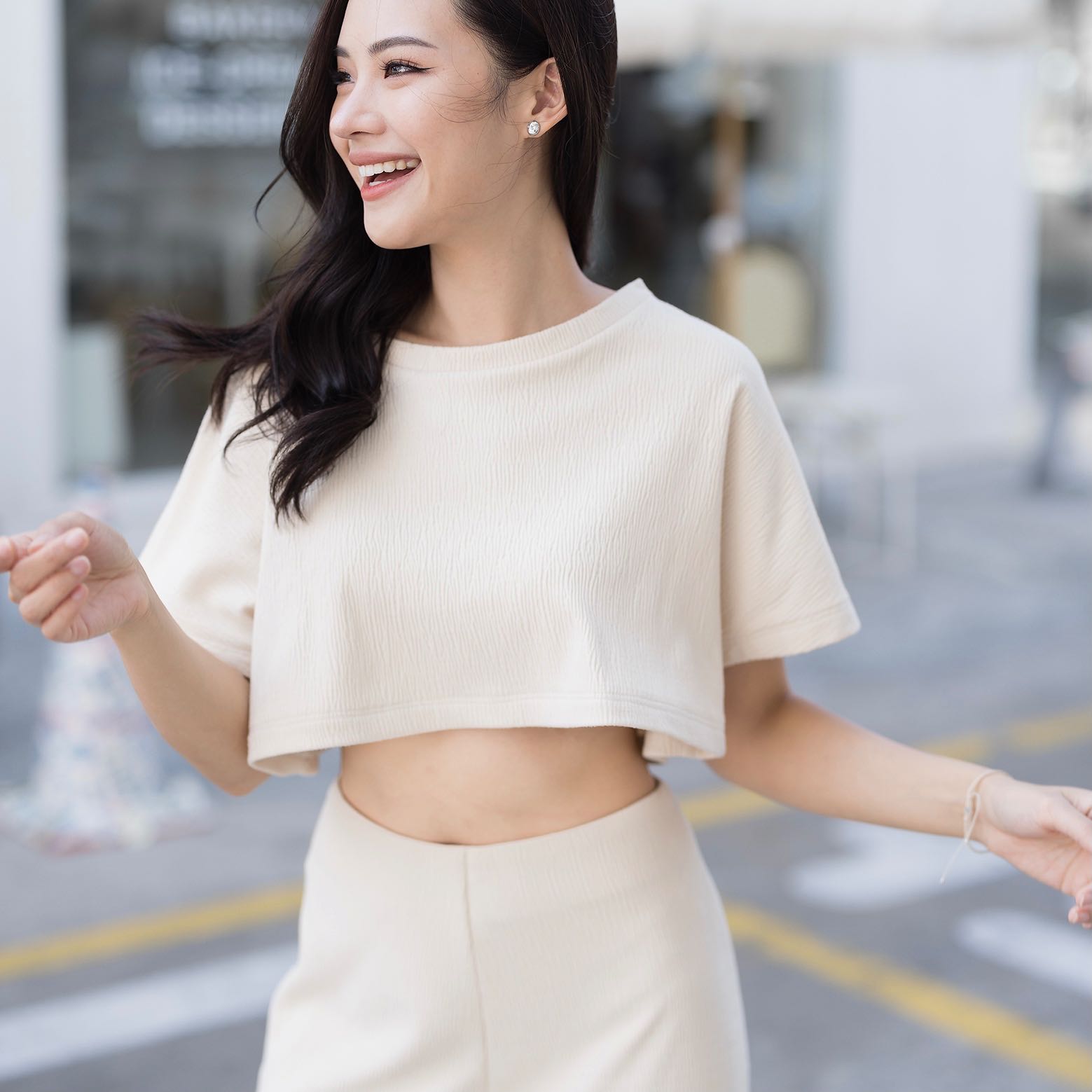 TRACY Top สี Baby Cream พร้อมส่ง