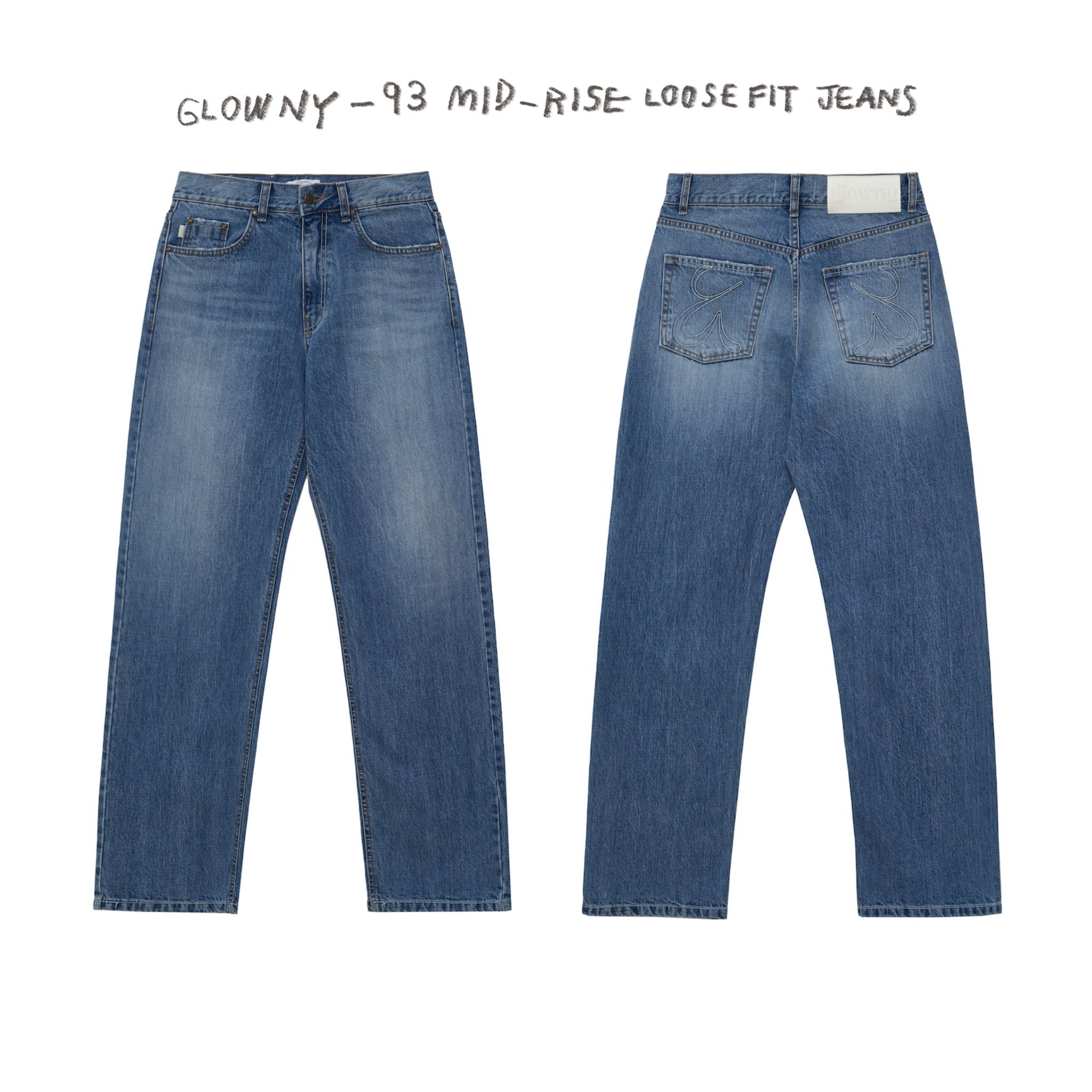 (PRE,รวมส่ง) 93 MID-RISE LOOSE FIT JEANS /GLOWNY 