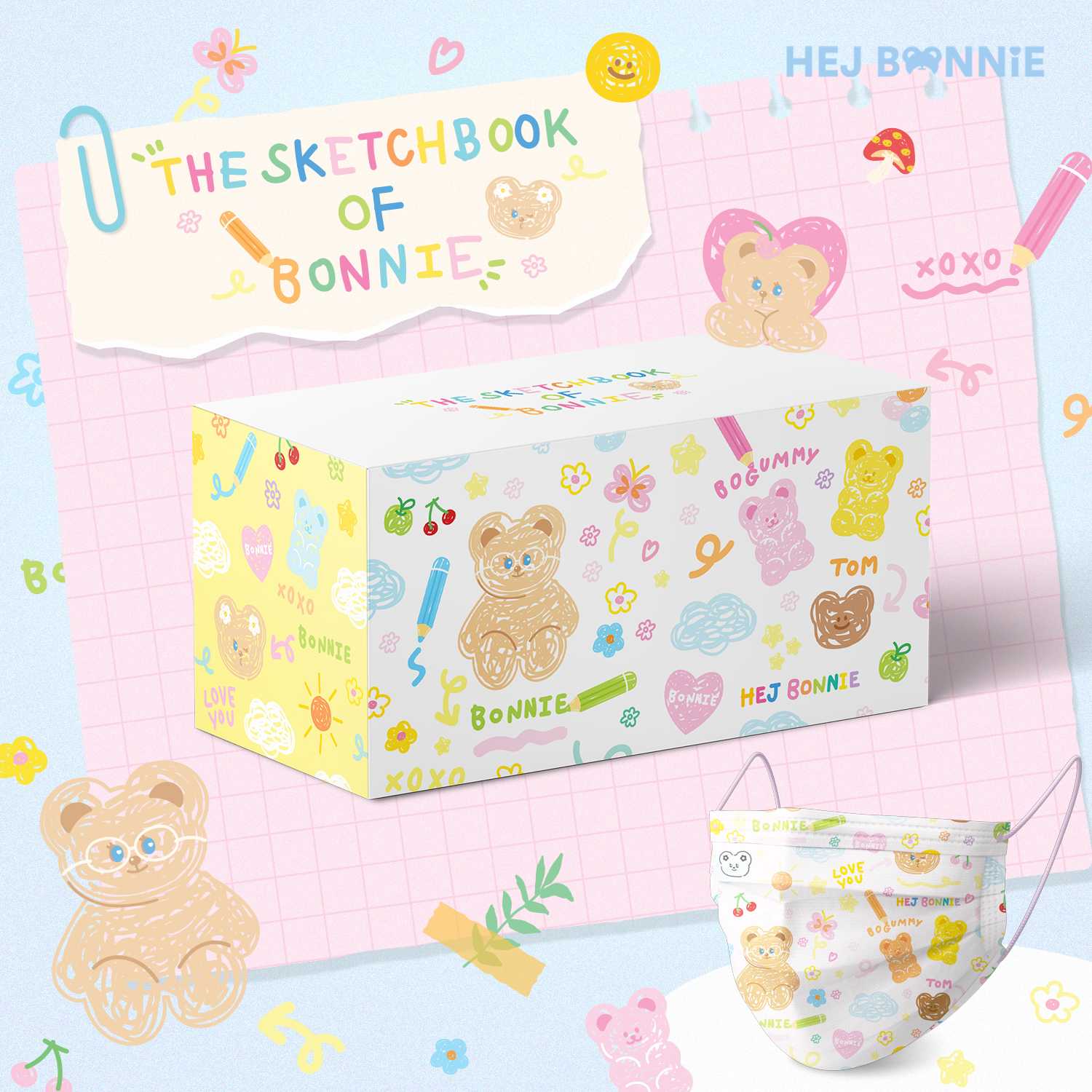 [Sold out] Sketchbook of Bonnie Mask l Hej Bonnie Official