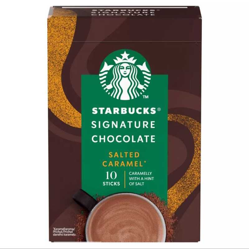 Starbucks Signature Chocolate Salted Caramel 220g 1 กล่องมี 10 ซอง