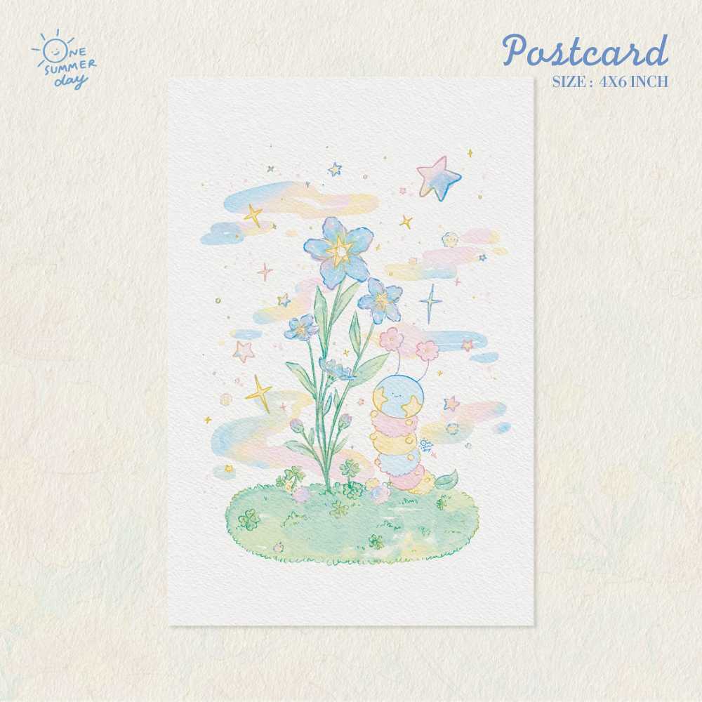 Postcard : hana with flowers