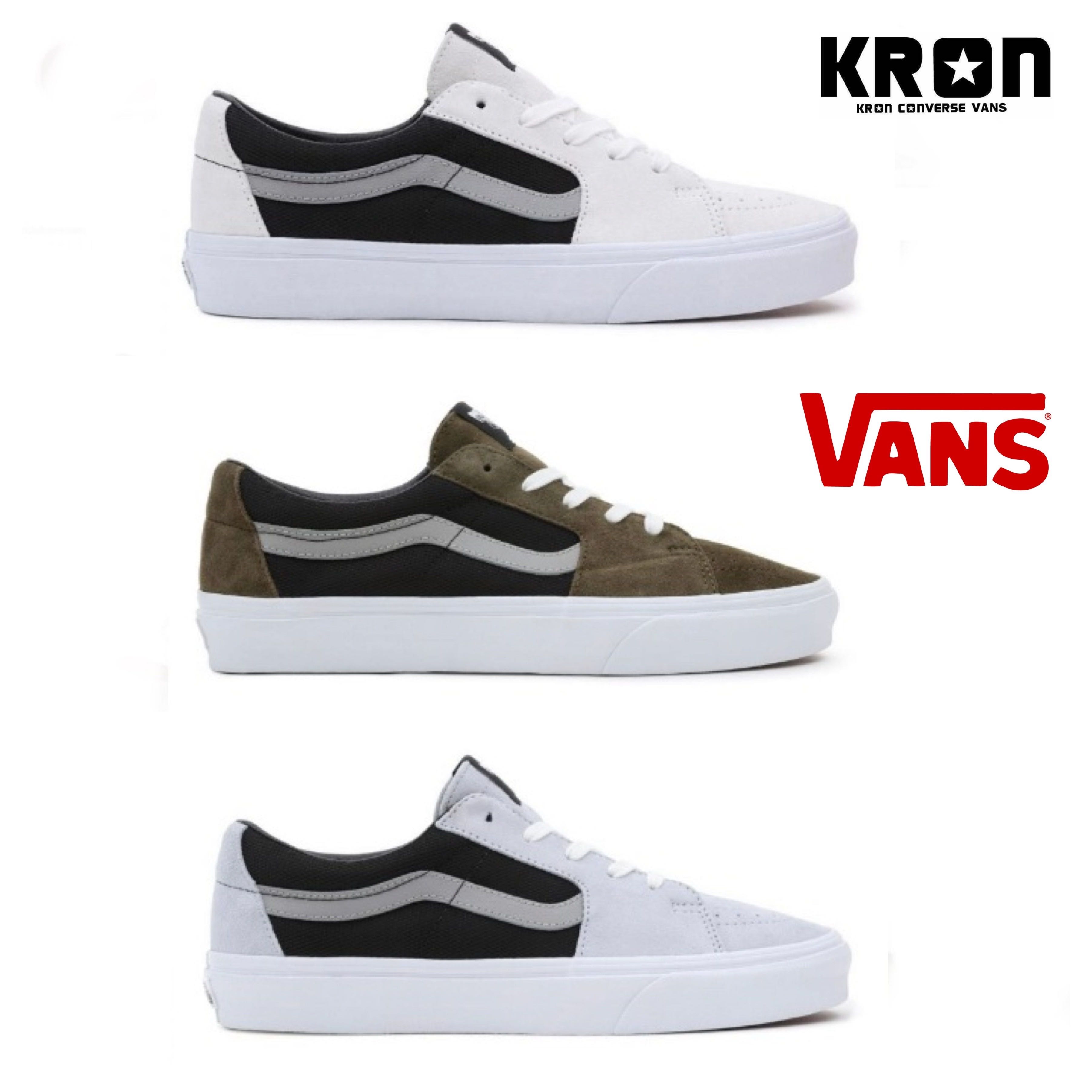Vans Sk8-Low 2-Tone White/Blue/Olive