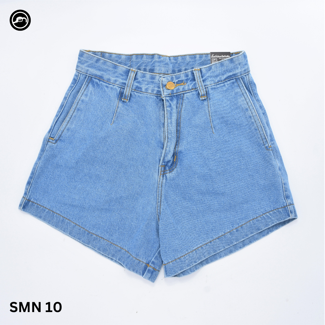 SMN10 กางเกงยีนส์ขาสั้นผู้หญิง Lady Denim Shorts (Gasoline & Garage) ปั๊มน้ำมันแก๊สโซลีน (SMN)