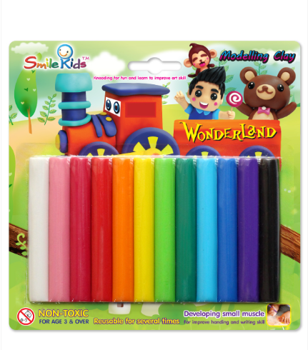 Smile Kids ดินน้ำมันไร้สาร 12 สี SK-1200 เล็ก