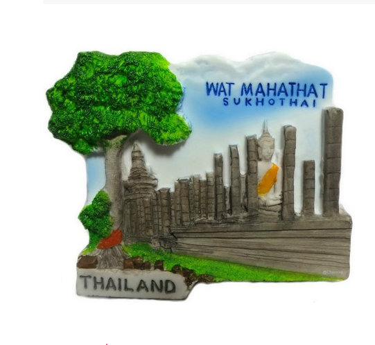 แม่เหล็กติดตู้เย็น วัดพระศรีสรรเพชญ์,Wat Phra Si Sanphet, Ayutthaya's Resin 3D Fridge Magnet