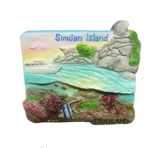 แม่เหล็กติดตู้เย็น หมู่เกาะสิมิลัน, Similan Island,Thailand Resin 3D Fridge Magnet
