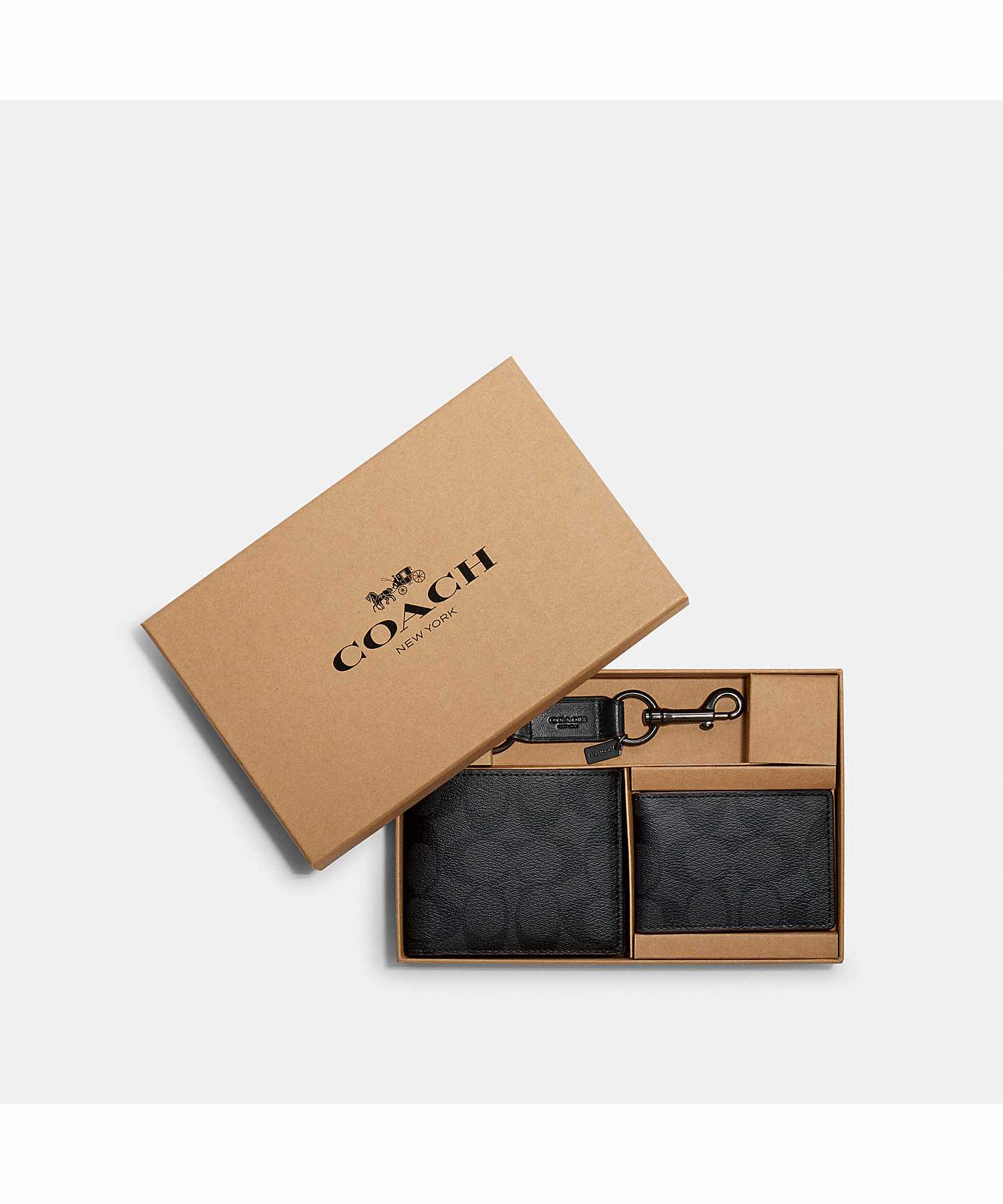 COACH BOXED 3-IN-1 WALLET GIFT SET IN SIGNATURE CANVAS 41346 N3A