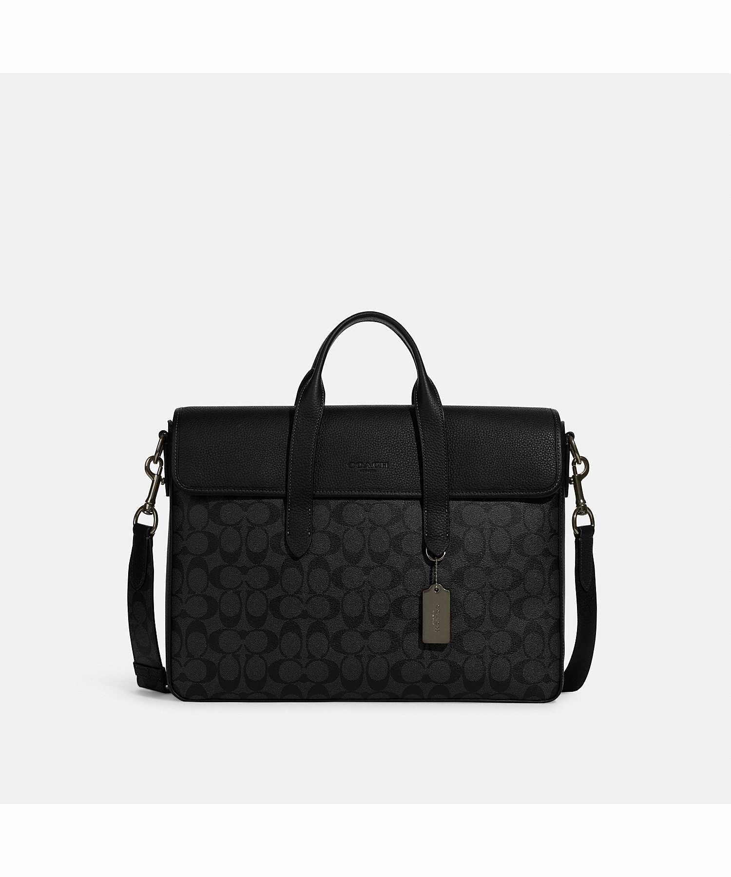 COACH SULLIVAN PORTFOLIO BRIEF IN SIGNATURE CANVAS C9873 QBMI5