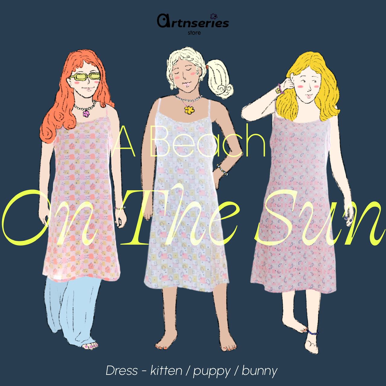 A beach On The Sun ☀️💐 Dress —— puppy / kitten / bunny