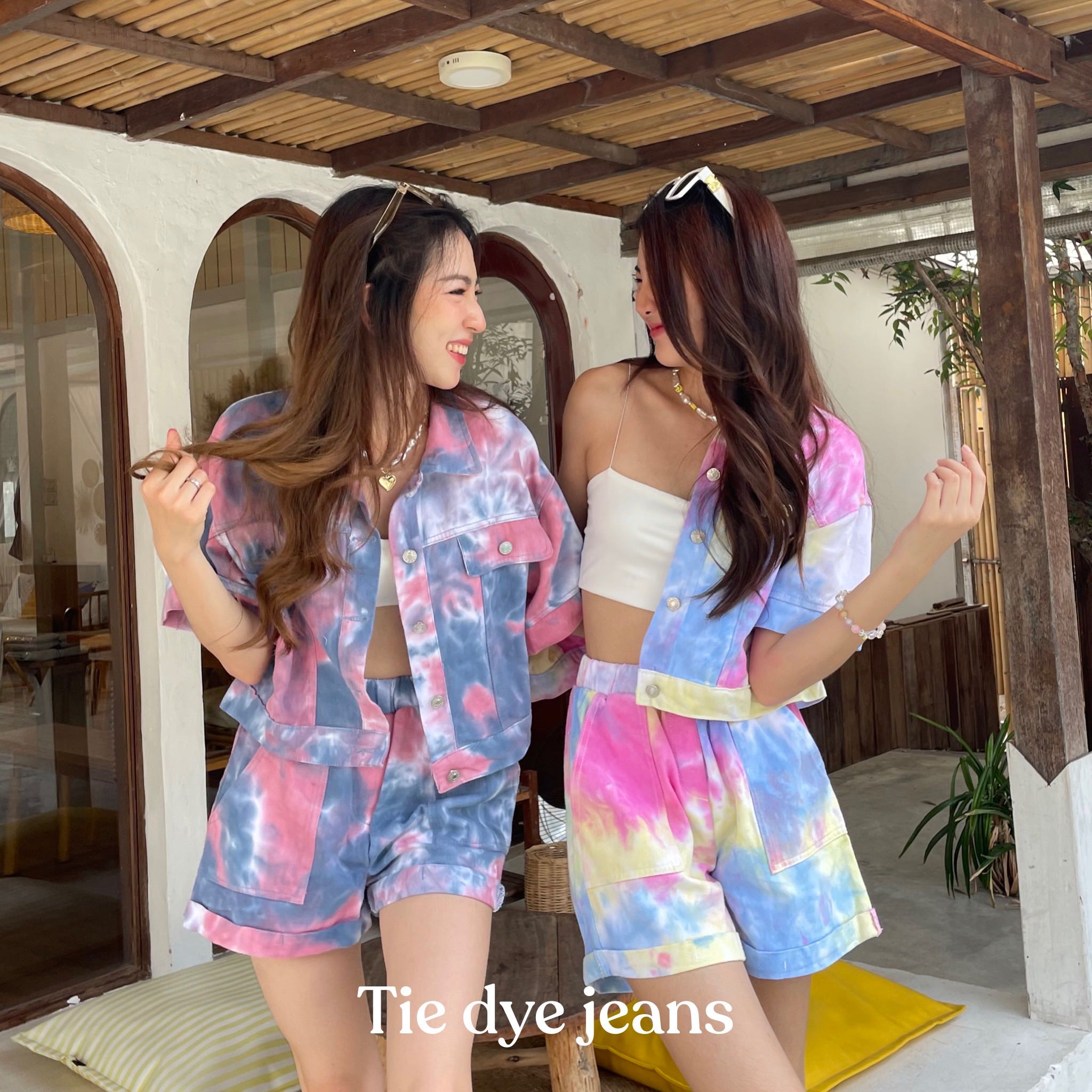 Tie dye jeans - เซตยีนส์มัดย้อม