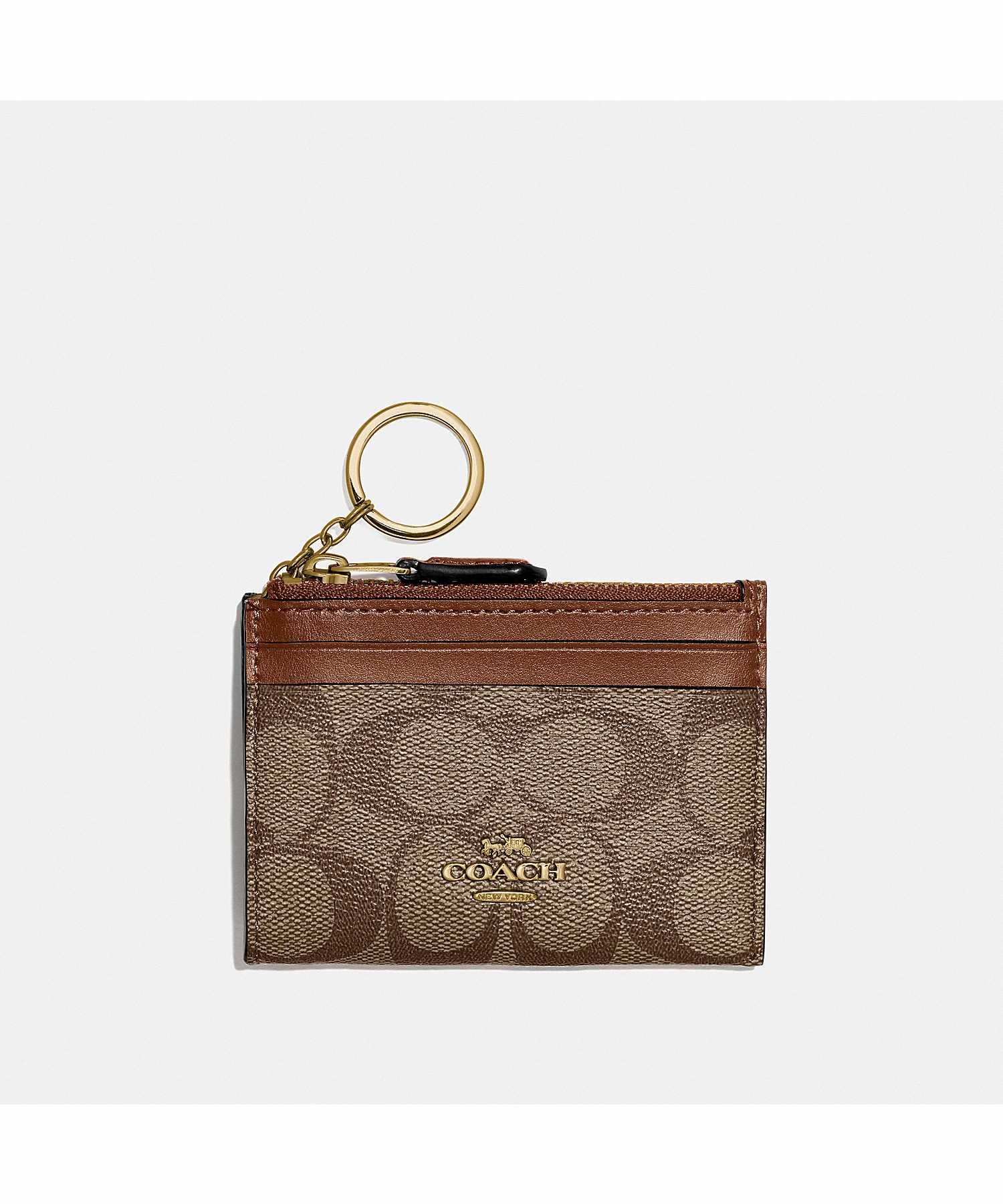 COACH MINI SKINNY ID CASE IN SIGNATURE CANVAS 88208 IME74
