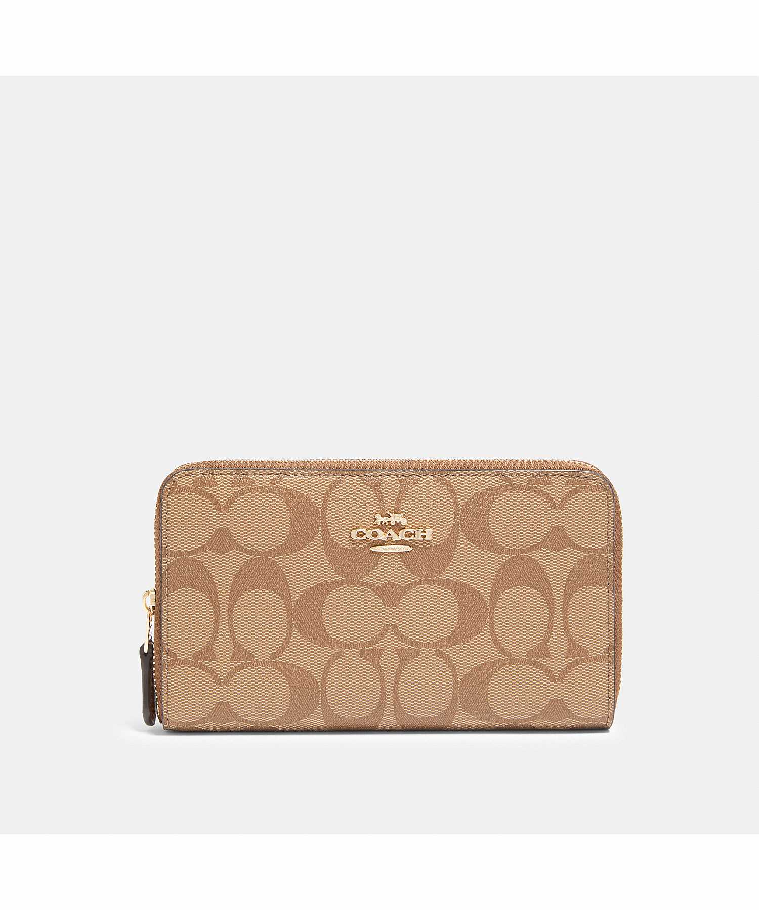 COACH MEDIUM ID ZIP WALLET IN SIGNATURE CANVAS 88913 IME74