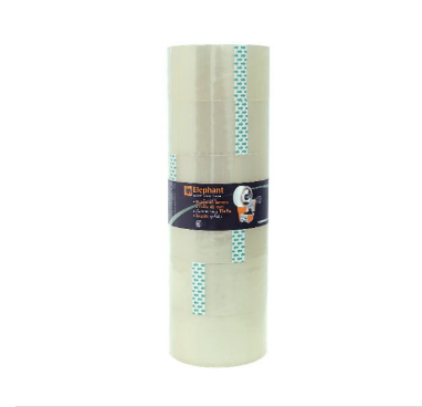 Elephant OPP เทปปิดกล่อง 2 นิ้ว 45 หลา  ขุ่น (น้ำตาล)+ใส