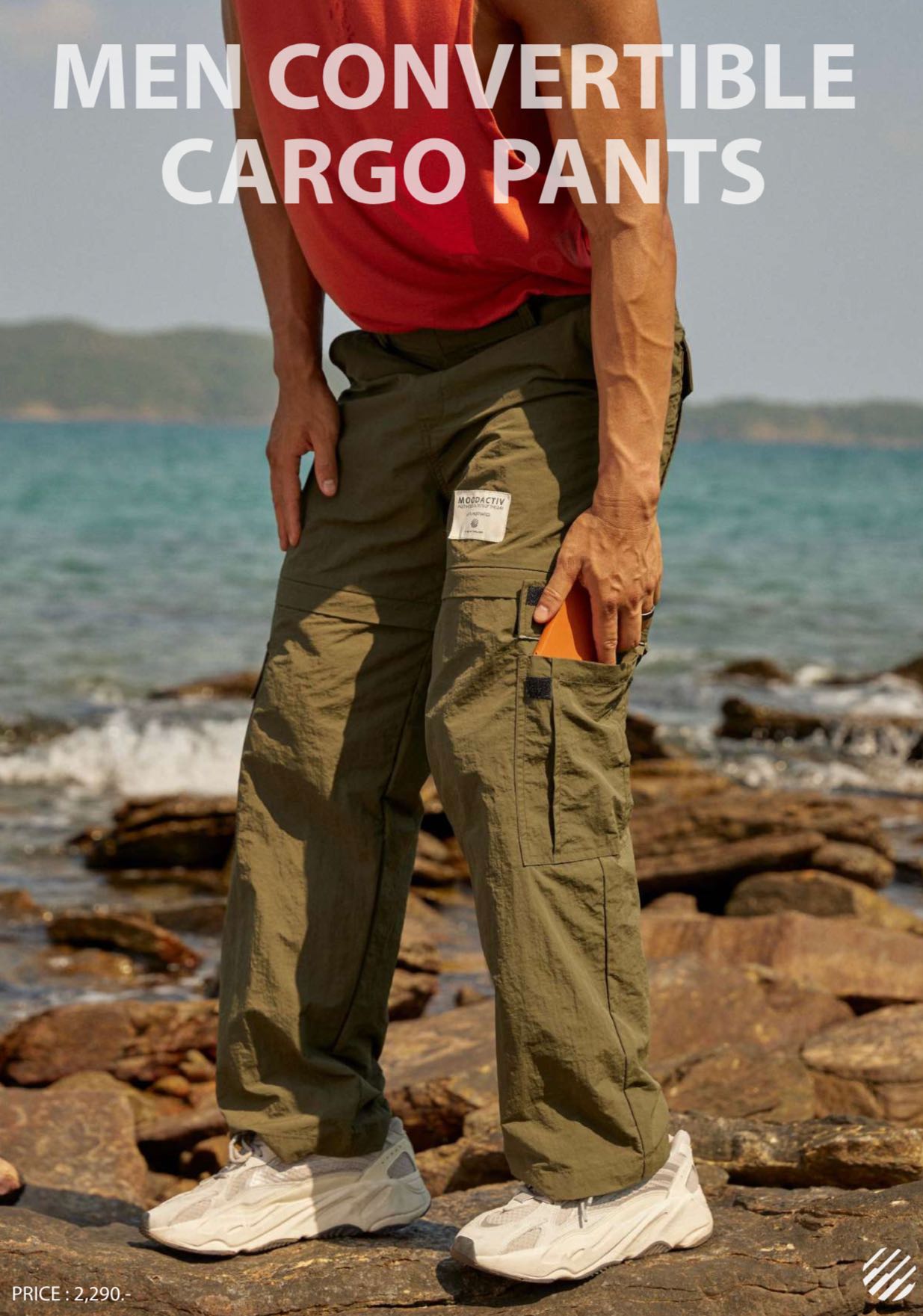 (LIMITED) MEN CONVERTIBLE CARGO PANTS