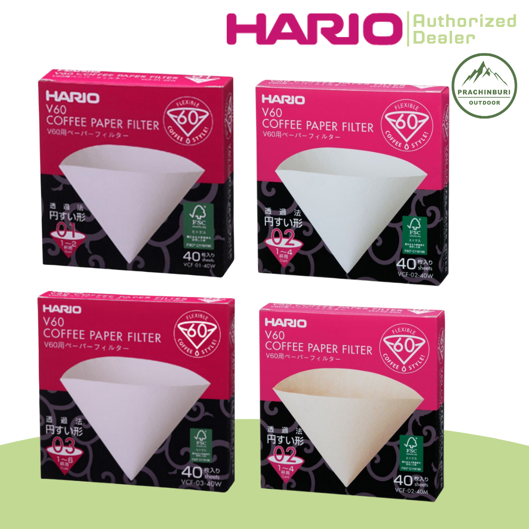 HARIO กระดาษกรองกาแฟ HARIO V60 (1 กล่อง = 100 แผ่น)  Made In Japan สินค้าพร้อมส่ง