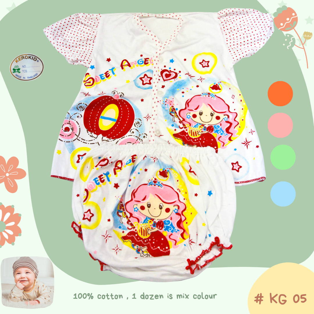 KG 05 ,  100% Cotton Dress  and Pants ชุดกระโปรงเด็กมีแขน