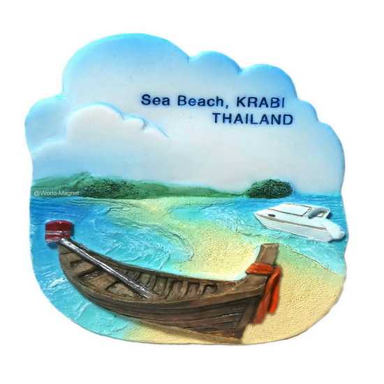 แม่เหล็กติดตู้เย็น ทะเลแหวก กระบี่,Sea Beach (Thale Waek/Separated Sea)Resin 3D Fridge Magnet
