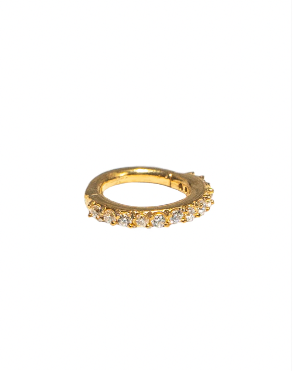 6MM BABY PAVE HUGGIE HOOP