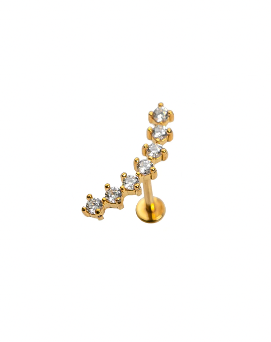 ZIRCONIA CURVED BARBELL