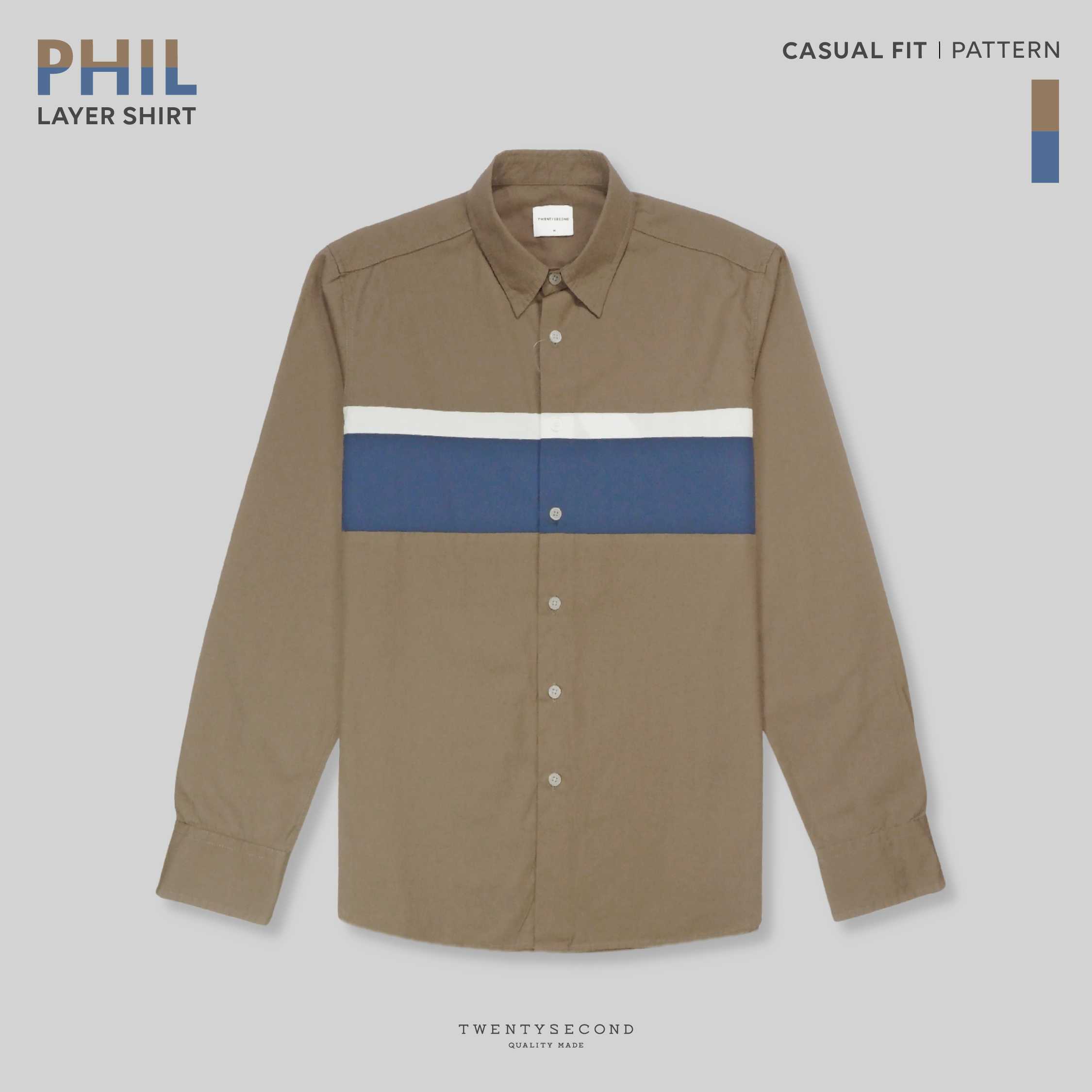 PHIL LAYER SHIRT - BROWN