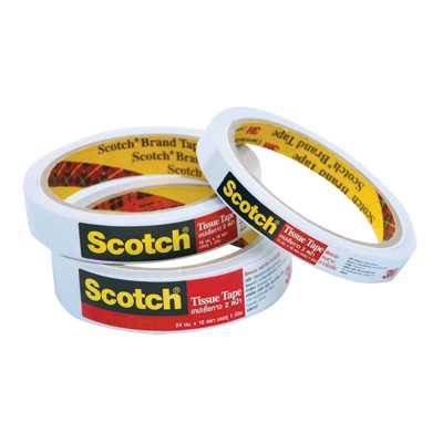 Scotch(3M) เทปเยื่อกาว 2 หน้า 777 ขนาด 6 มม 12มม 18มม 24มม x10หลา