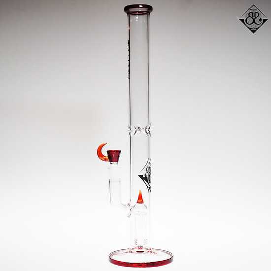 20inches Pomegranate Red 4arms Perc Straight Bong