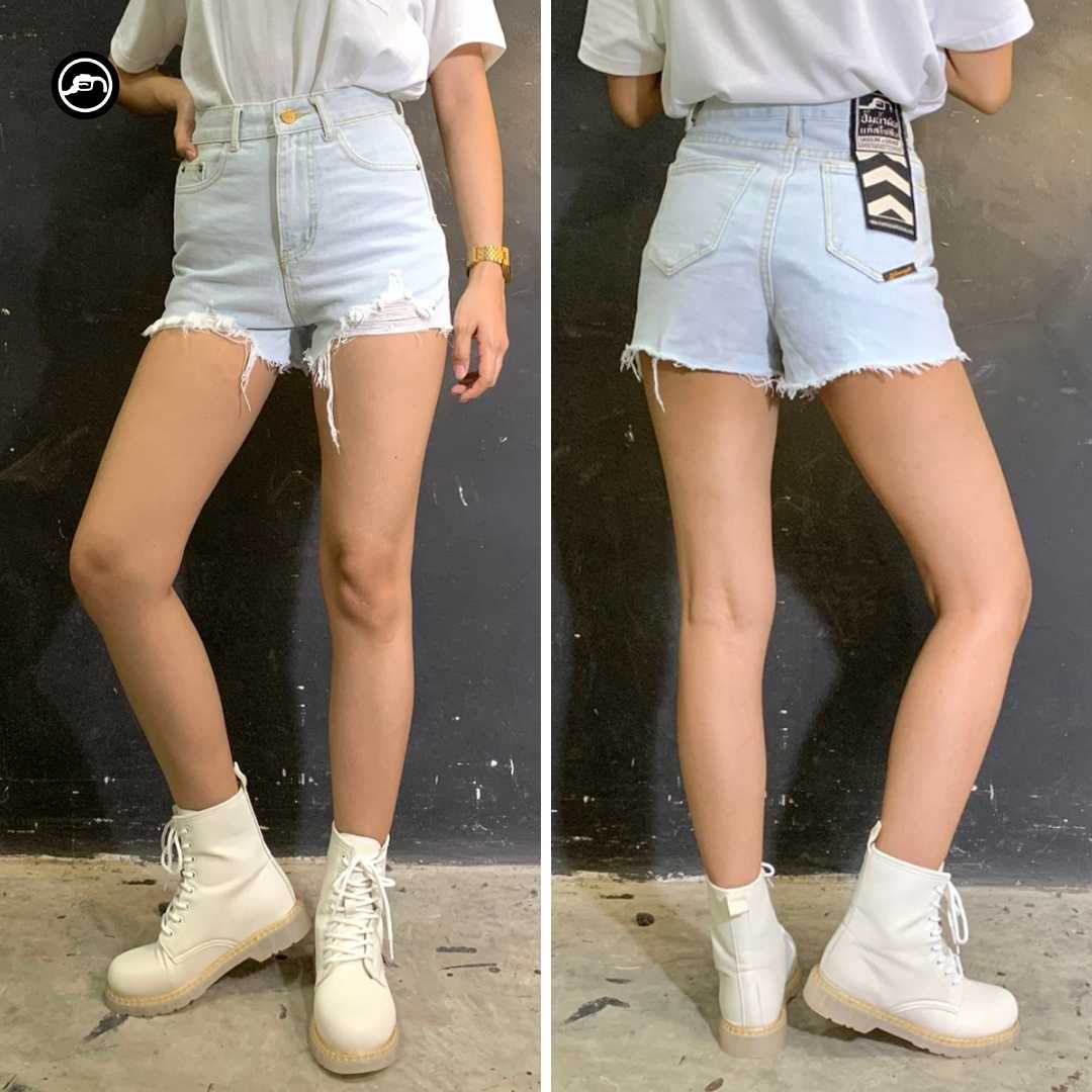 SG010 กางเกงยีนส์ขาสั้นผู้หญิง Lady Denim Shorts (Gasoline & Garage) ปั๊มน้ำมันแก๊สโซลีน (SG)