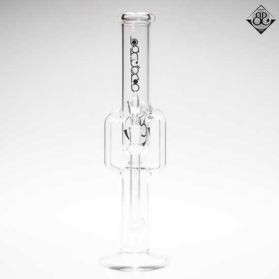 16inches Clear Inline Perc Recycler Bong
