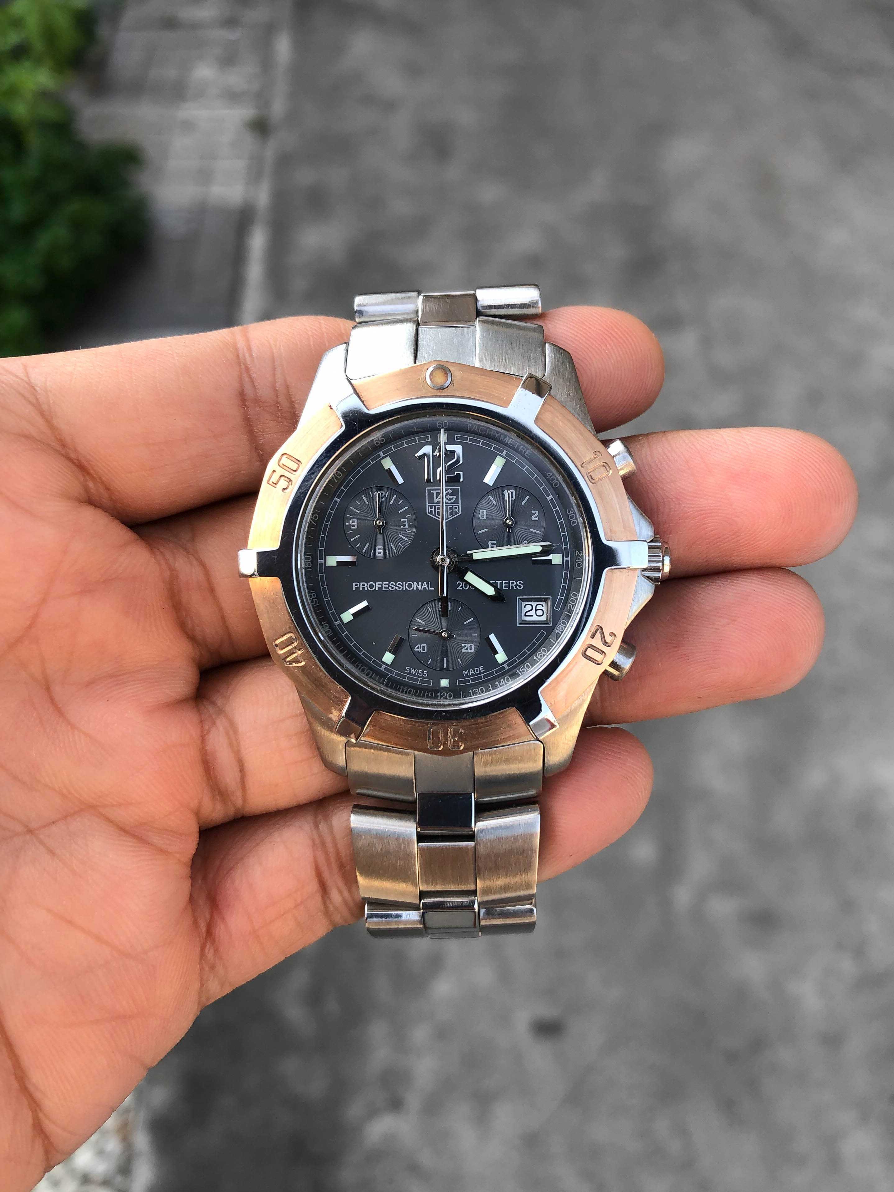 Tag Heuer S2000 Exclusive Chronograph King Size Quartz 2tone 18K Pink Gold