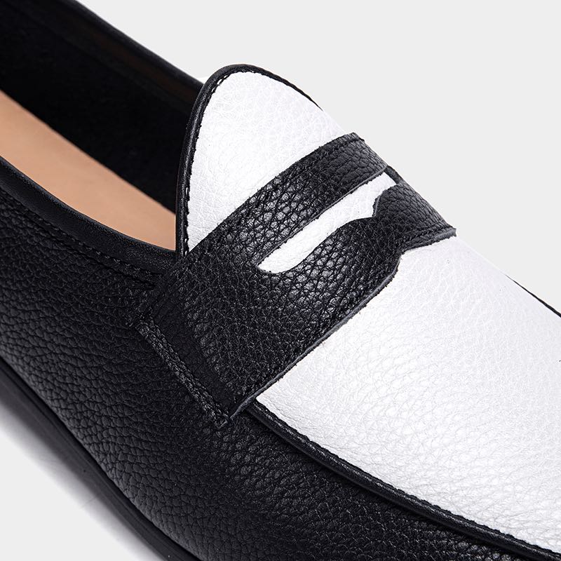 Penny Belgian loafers - Black/White