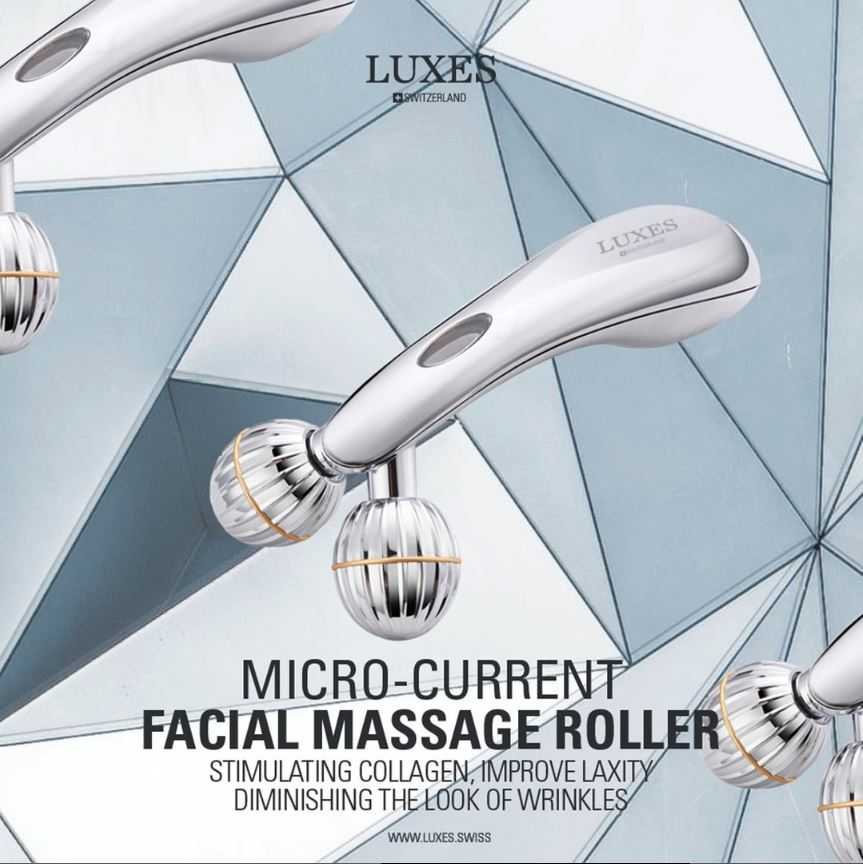LUXES MICRO CURRENT FACIAL MASSAGE ROLLER ลูกกลิ้ง นวดผิวสามมิติ