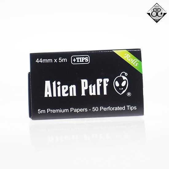 Alien Puff - 1 Small Box with Paper Roll and Black Filter Tip