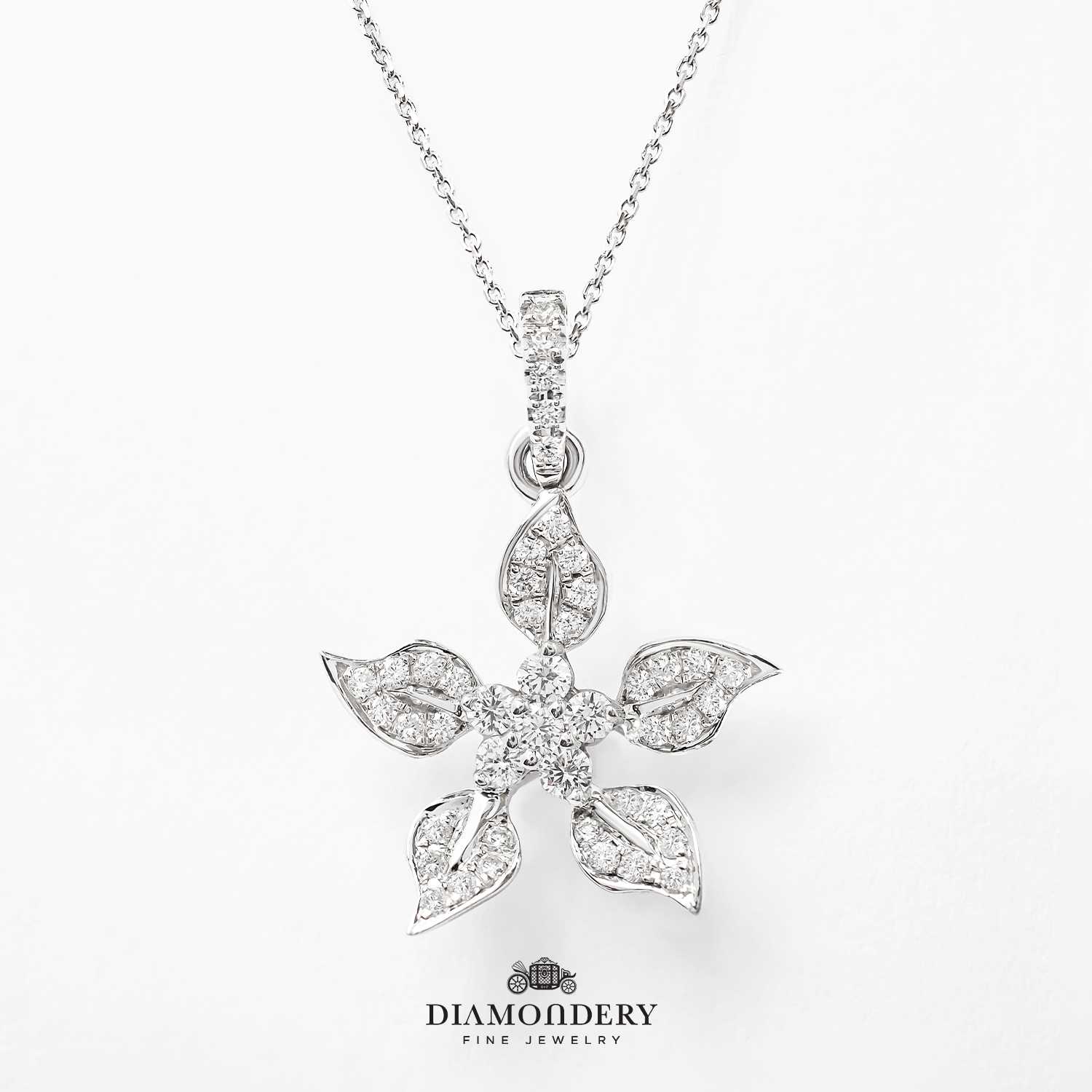 จี้เพชร Foral Diamond Pendant