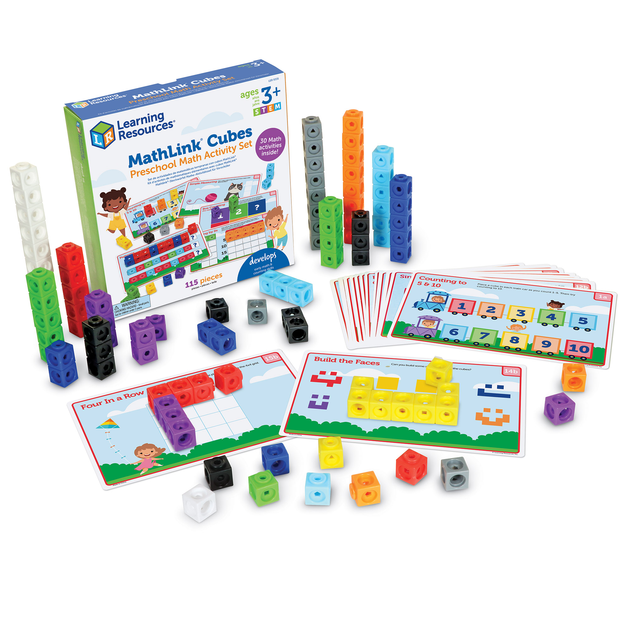 [อายุ 3+] ชุดเตรียมความพร้อมทักษะพื้นฐานคณิตศาสตร์ลูกบาศก์แสนสนุก [Learning Resources]