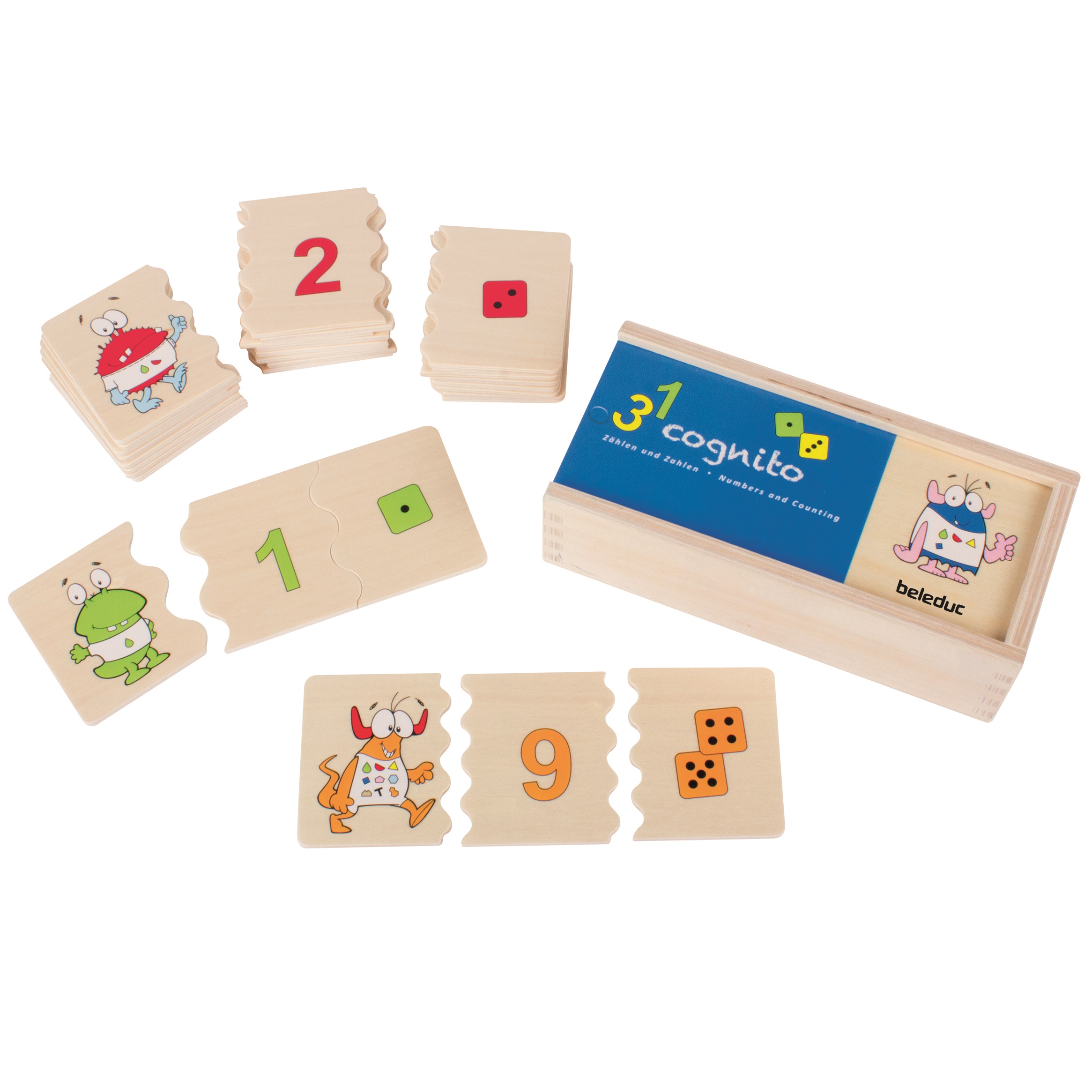 [อายุ 4+] ชุดสังเกต ตัวเลข-รูปทรง-ตาลูกเต๋า (COGNITO NUMBERS) [Beleduc]