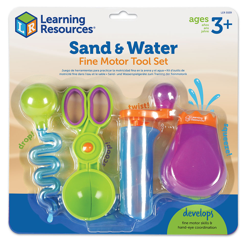 [อายุ 3+] ชุดอุปกรณ์เล่นทรายและน้ำแสนสนุก (SAND AND WATER FINE MOTOR SET) [Learning Resources]