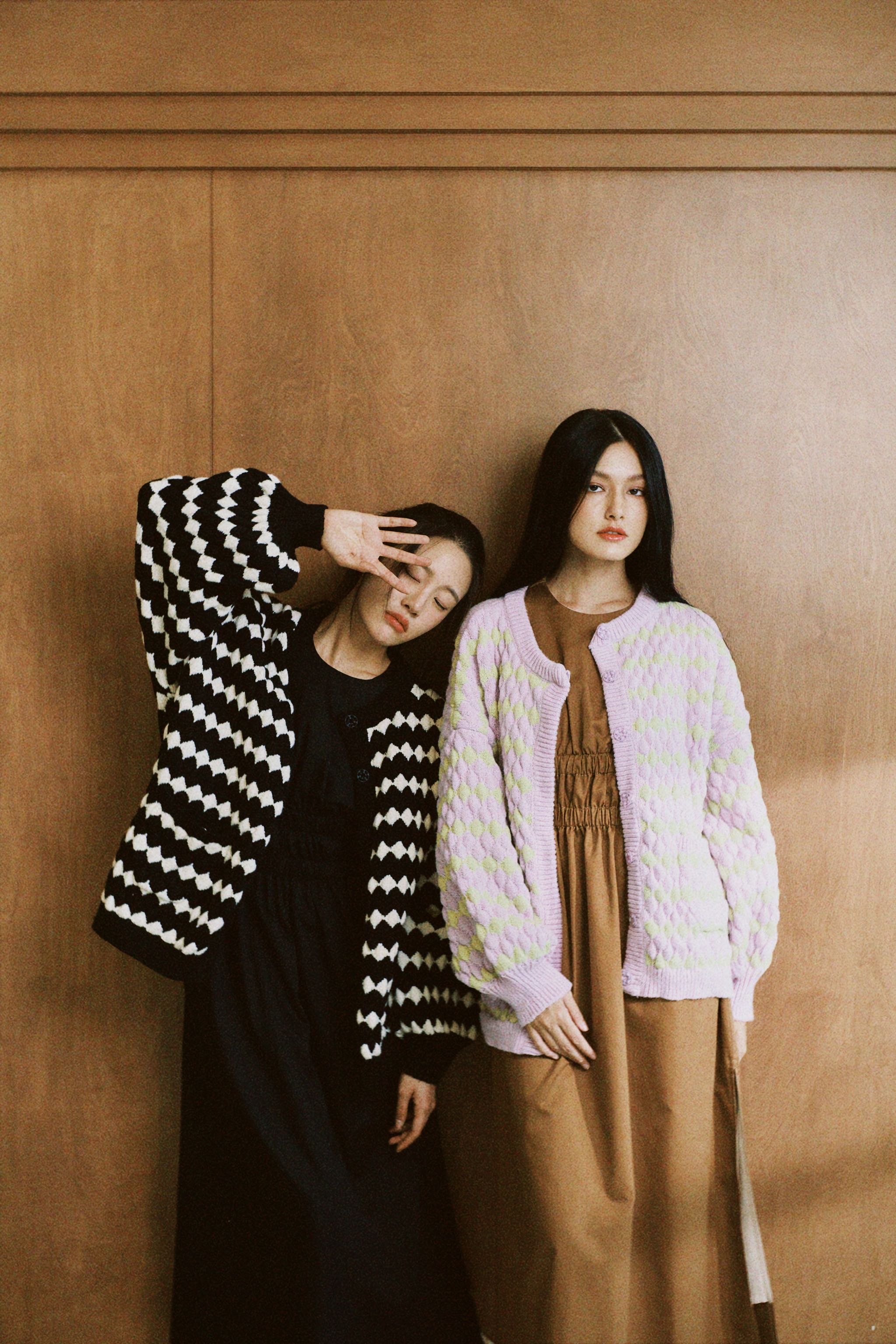 nichii - Argyle Luna เสื้อคาร์ดิแกน