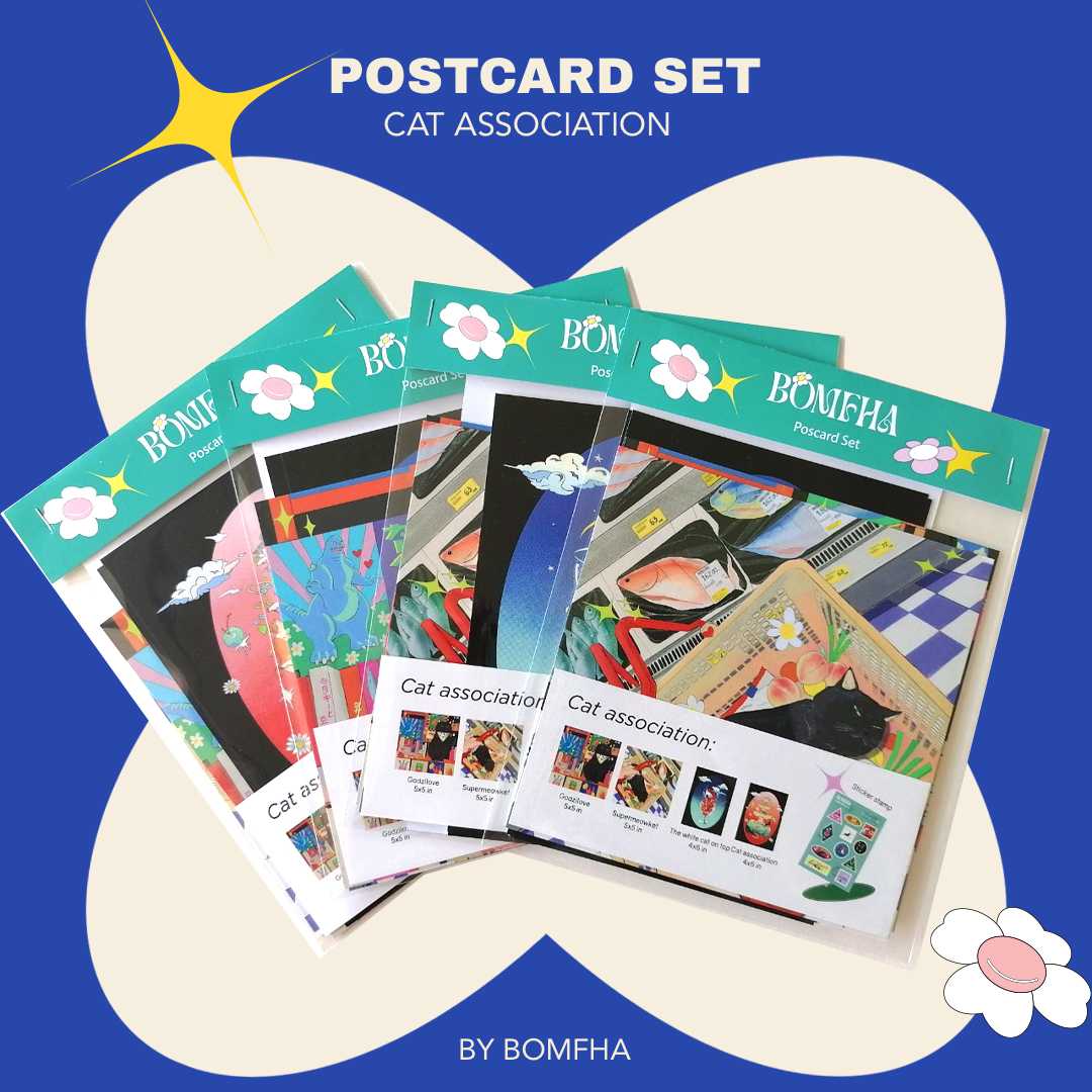 Cat association Postcard set