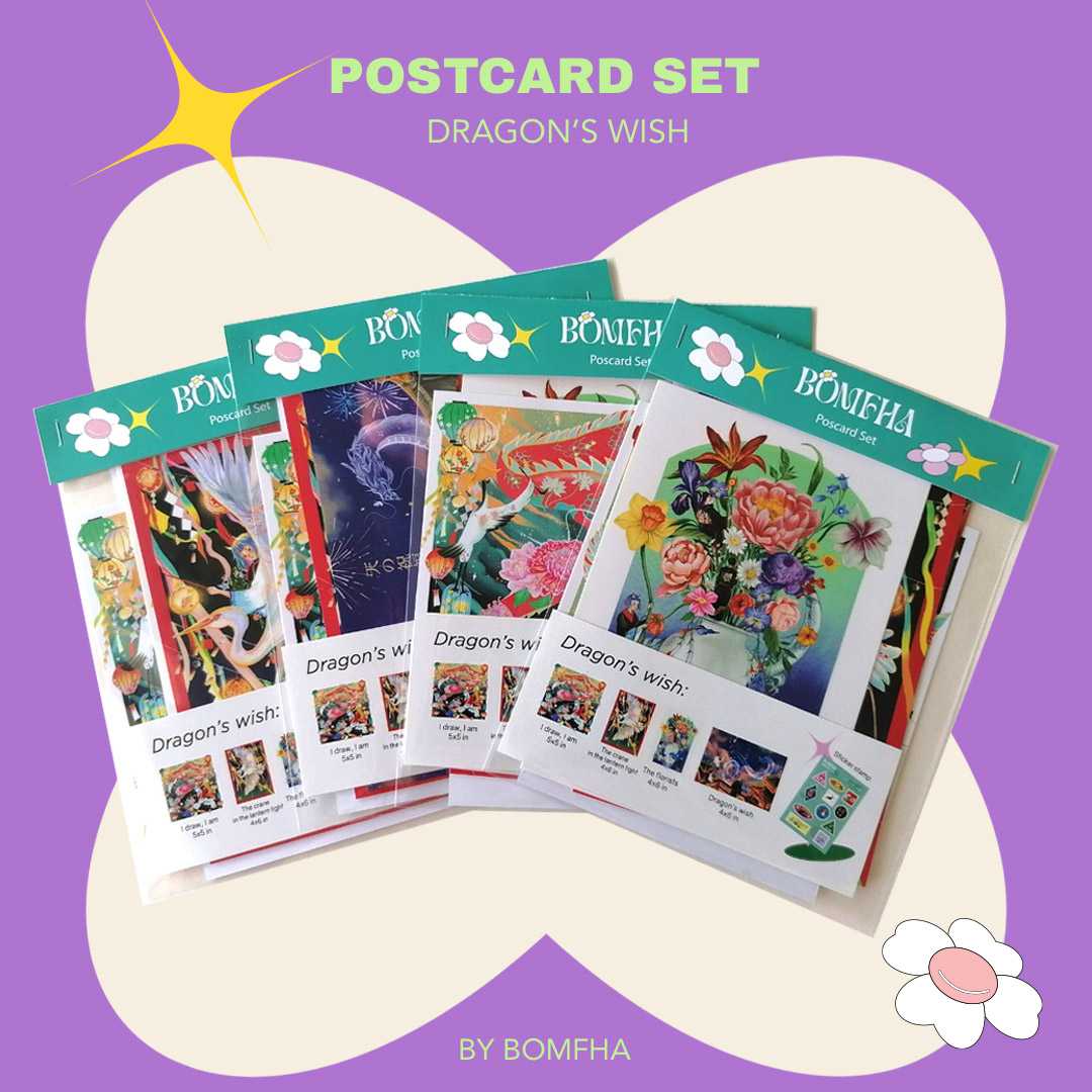 Dragon's wish Postcard set