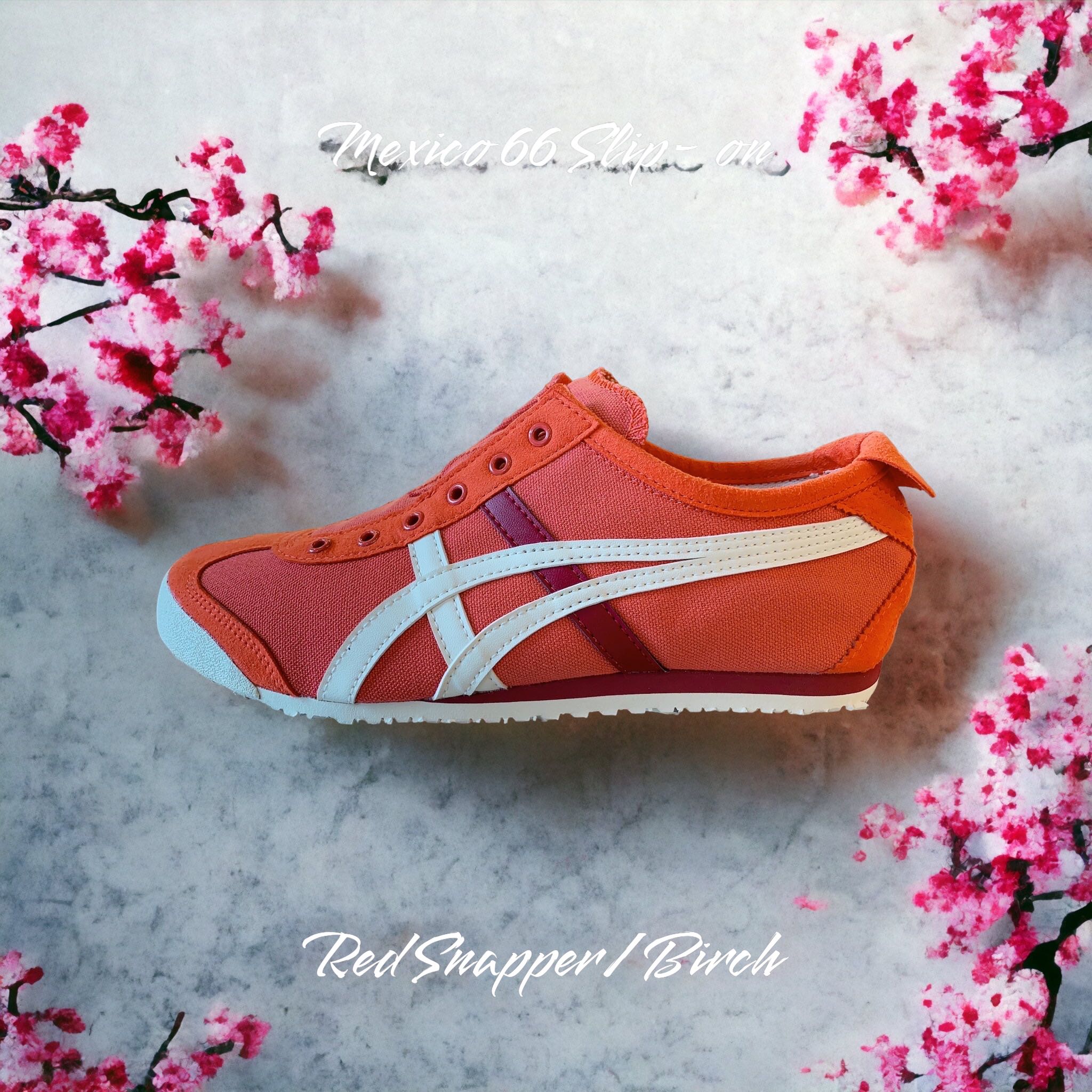 Onitsuka Tiger Mexico66 Slip on Red Snapper Birch