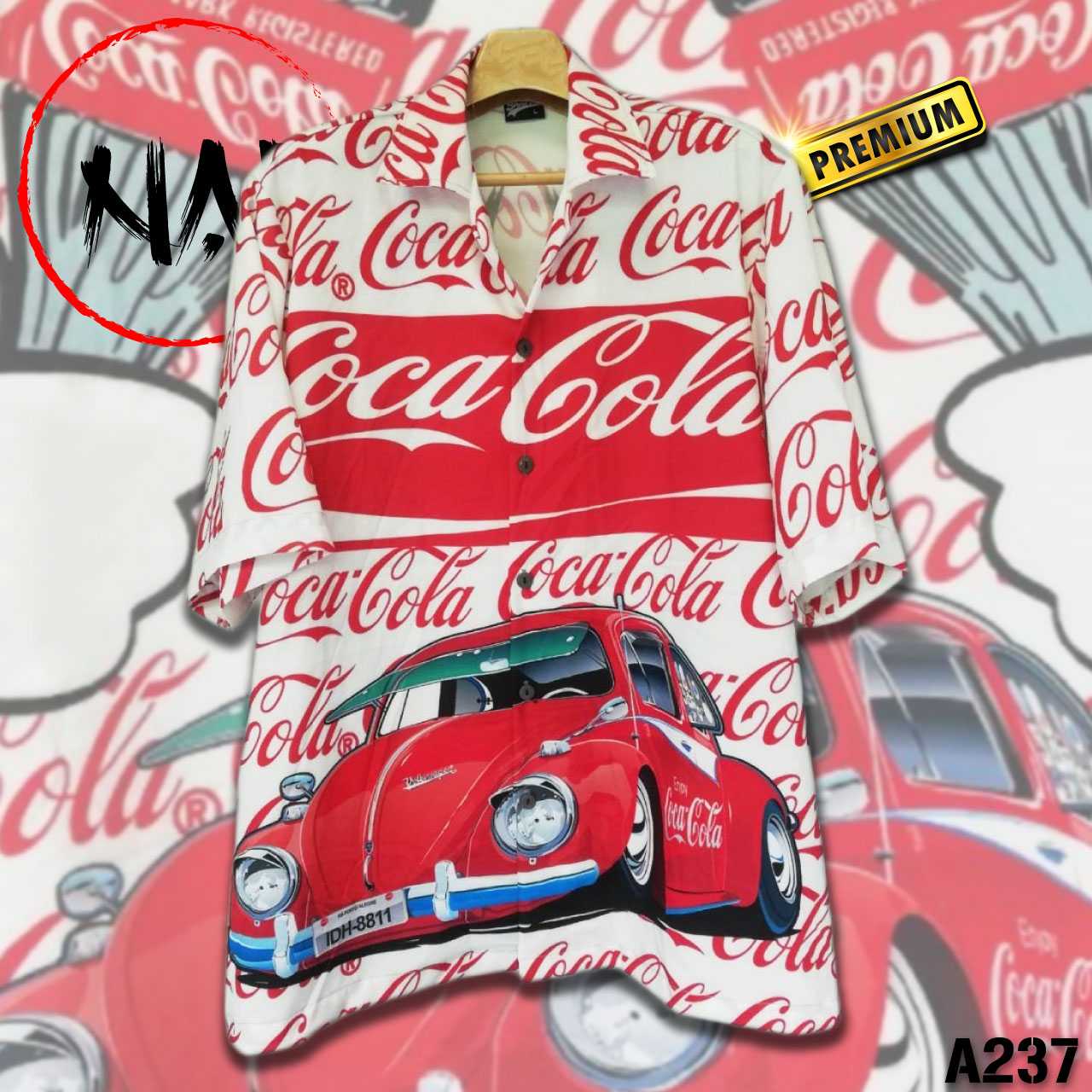 เสื้อฮาวาย โค้กรถเต่า A237